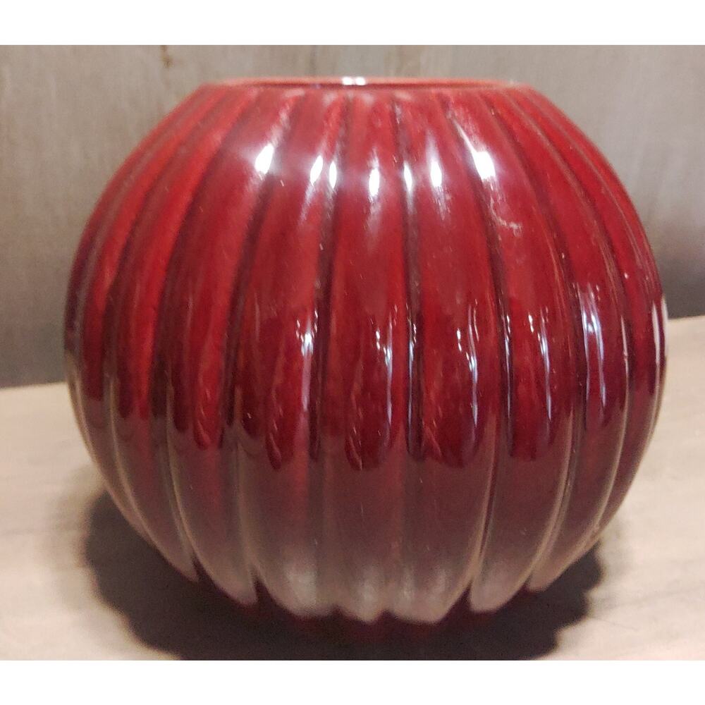 Haeger Cranberry Round Vase.
